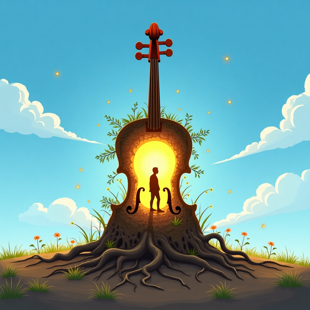 Легенда про скрипку землі та небесного скрипаля